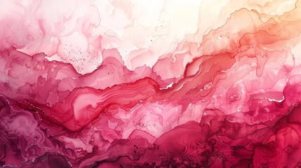 Wall Mural - Abstract watercolor painting in burgundy hues
