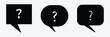 © RadiantForms - Question mark icon set. Bubble question icon, FAQ questions symbol on a white background. Eps 10.
