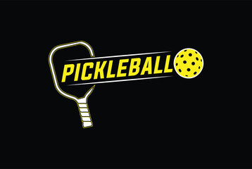 pickleball logo vector graphic for any business especially for sport team, club, community.
