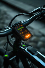 A bike with a digital display on the handlebars