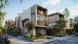 © Adnan saheem - urban infill housing project utilizing slim-profile fiber cement panels to maximize space efficiency and modern aesthetic in a dense city environment