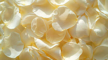 Poster - White rose flower petals Macro flowers backdrop for holiday design Abstract floral background Soft focus : Generative AI