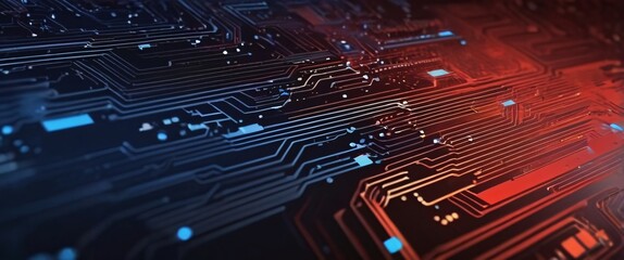 abstract background of coding software for geoscience, red and blue tone