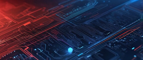 abstract background of coding software for geoscience, red and blue tone
