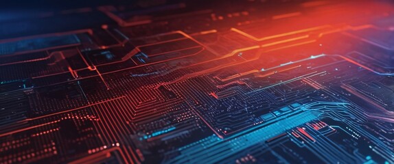 abstract background of coding software for geoscience, red and blue tone