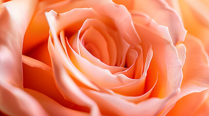 Leinwandbilder - Rose flower closeup macro Natural background soft focus Peach Fuzz  trendy color of the year 2024 : Generative AI
