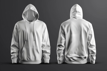 Front and Back View Hoodie Mockup