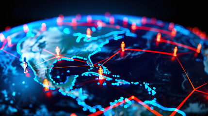 wireless worldwide users communication concept