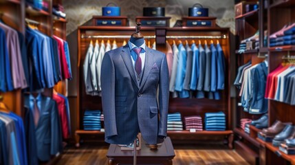 Wall Mural - Business men's suit store indoor