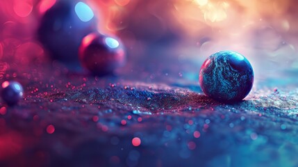 Wall Mural - A close up of a bunch of balls on the ground, AI