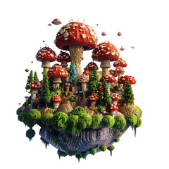 Wall Mural - mushroom forest