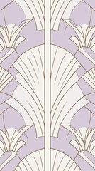 Art deco lavender wallpaper pattern chandelier graphics.