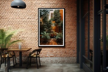 Canvas Print - Wall architecture outdoors plant.