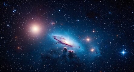 Wall Mural - Stars and nebula in outer space, constellation galaxy in Universe, cosmos background.