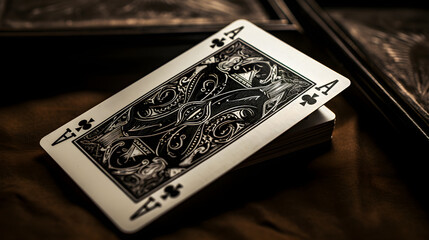 Wall Mural - A Stunning Close-Up Representing the Power of the Ace of Spades Playing Card