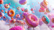 © Agung - 3d illustration of A planet full of donuts