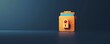 © sk.crafted - Secure file with padlock icon on blue background, representing data protection and privacy in digital storage.