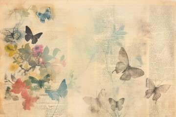 Poster - Butterflys backgrounds painting animal.