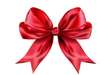 Wall Mural - red bow isolated on transparent background