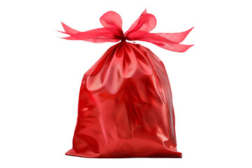 Wall Mural - red gifts bag isolated on transparent background