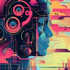 tech poster, tshirt design