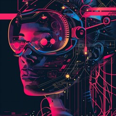 tech poster, tshirt design