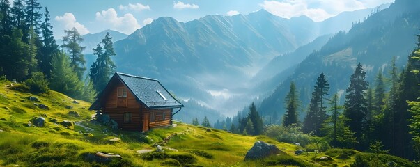 Wall Mural - Secluded Mountain Retreat for Meditation and Disconnecting from the World