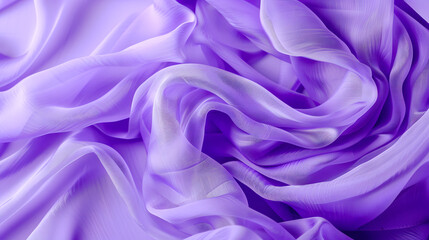 Aufkleber - Texture chiffon fabric in purple  color for backgrounds silk fabric selective focus : Generative AI