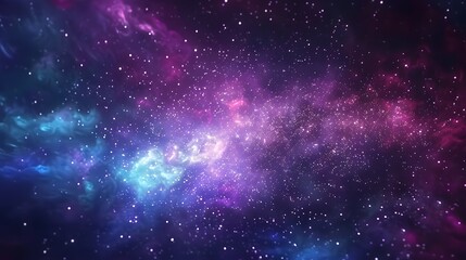 Wall Mural - Starry night sky: colorful deep space wallpaper