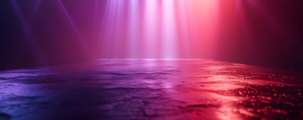Wall Mural - vibrant neon gradient background with smooth light beams for modern product displays