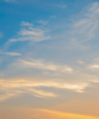 Wall Mural - colorful cloudy sky at sunset. gradient color. sky texture, abstract nature background