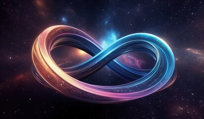 Wall Mural - Infinity 3D galaxy space