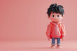 © Preeyakamol - A cute cartoon boy with a pink hoodie