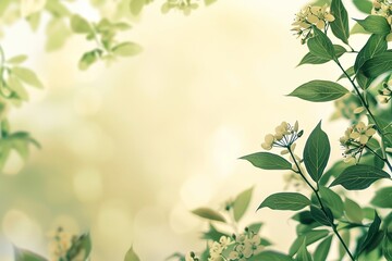 Wall Mural - Gentle spring blossoms with a soft-focus background, conveying freshness and nature