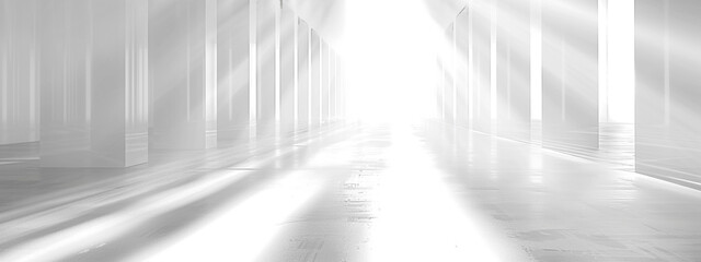 Abstract empty white and gray gradient soft light background. grey empty room studio gradient used for background and display your product. white clean light room with empty floor backdrop.