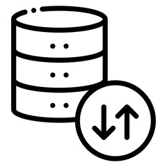 Poster - database storage transfer traffic icon