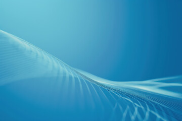 Wall Mural - Abstract blue background with wavy lines flowing