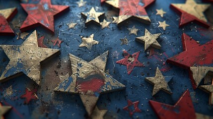 Wall Mural - Stars grunge. Independence Day USA 