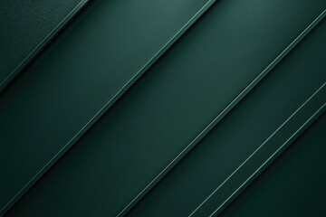 Wall Mural - Abstract dark green background with diagonal lines forming relief