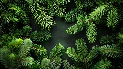 Wall Mural - Green Fir Leaves