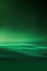 Wall Mural - abstract green background with wavy lines flowing gently