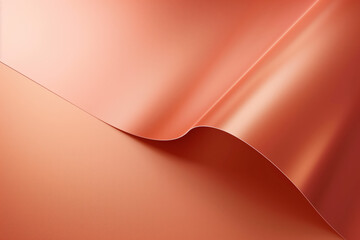 Wall Mural - Abstract background with wavy sheet of metal creating smooth curved shape