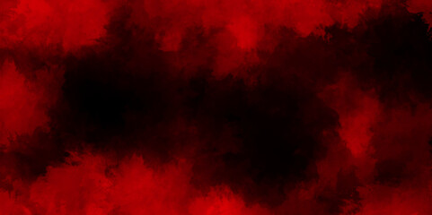 Wall Mural - Black red abstract background with copy space for design. Overlays fog isolated on black background. Red steam on a black background smoke rising mist or smog brush effect grunge texture.