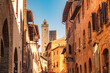 © Zedspider - Medieval San Gimignano hill town with skyline of medieval towers, including the stone Torre Grossa. Province of Siena, Tuscany, Italy.