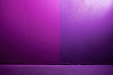 Wall Mural - Purple room with smooth and rough wall showing different shades of purple