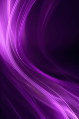 Wall Mural - Abstract purple waves flowing on dark background