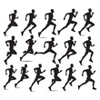 © Shamim Akhtar - Silhouette set of a person running