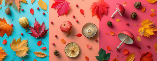 Sticker - Autumn Design Background