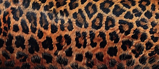 Wall Mural - Leopard skin pattern texture. with copy space image. Place for adding text or design