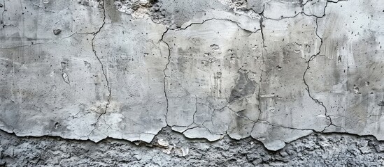 Aufkleber - Gray rough old concrete wall texture. Textured cement plaster surface with small cracks. Wide grunge background texture. with copy space image. Place for adding text or design